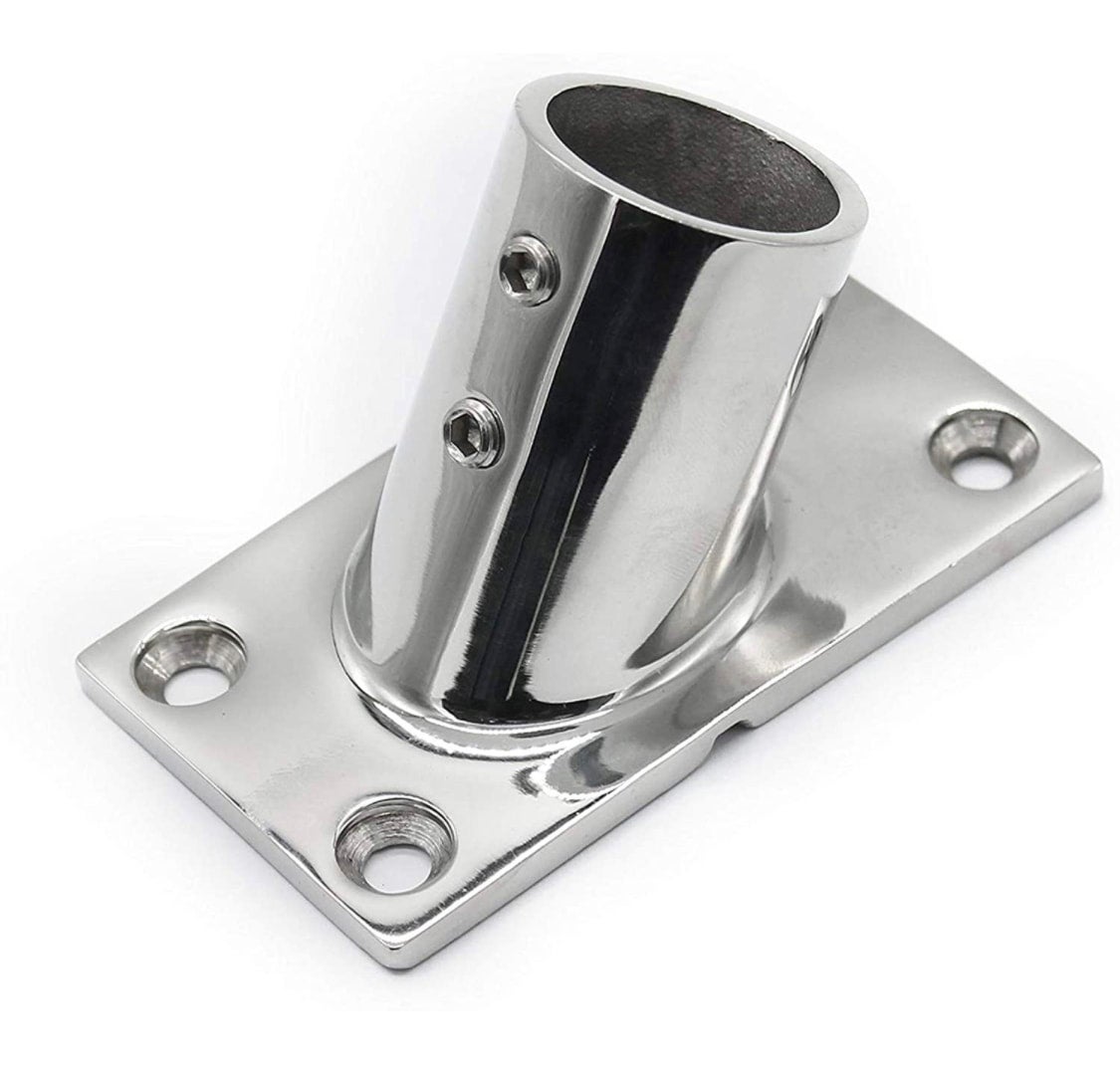 (2) Lightning Polished Stainless Steel Pole Mounts | Lightning Pit ...